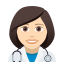 Woman health worker: light skin tone :woman_health_worker_tone1: 👩🏻⚕️